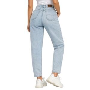 Vintage Lee High Rise Straight Leg Jeans Light Wash Back Yoke Tapered Jeans 14P